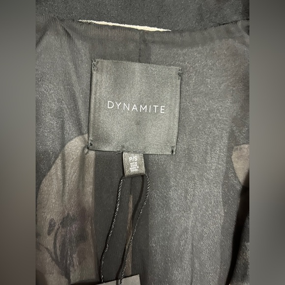 Dynamite women’s small blazer, new with tags, floral, open, black pink - Picture 3 of 11